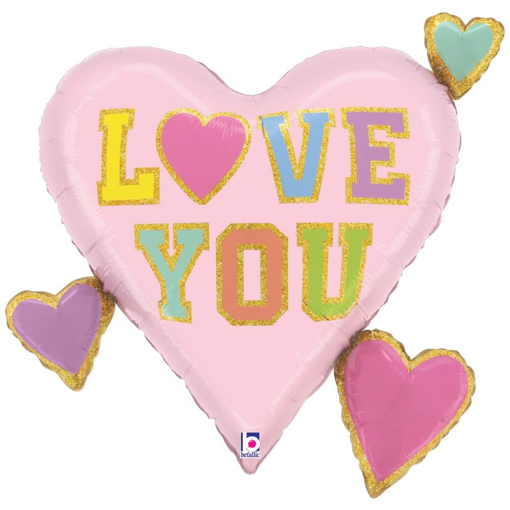 LOVE YOU HEART BALLOON LA Balloons Balloon Bonjour Fete - Party Supplies