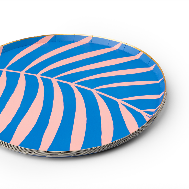 LUAU PALM LARGE PLATES Bonjour Fete Plates LUAU PALM LARGE PLATES Bonjour Fete - Party Supplies
