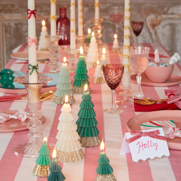 GREEN MINI TREE CANDLES Meri Meri Home Candle Bonjour Fete - Party Supplies