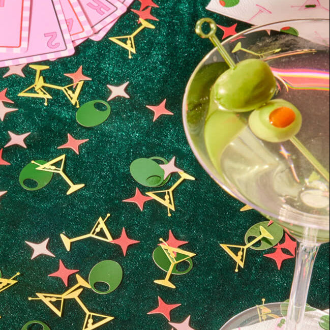 Martini Confetti - 200 pc foil confetti xo, Fetti confetti Martini Confetti - 200 pc foil confetti Bonjour Fete - Party Supplies