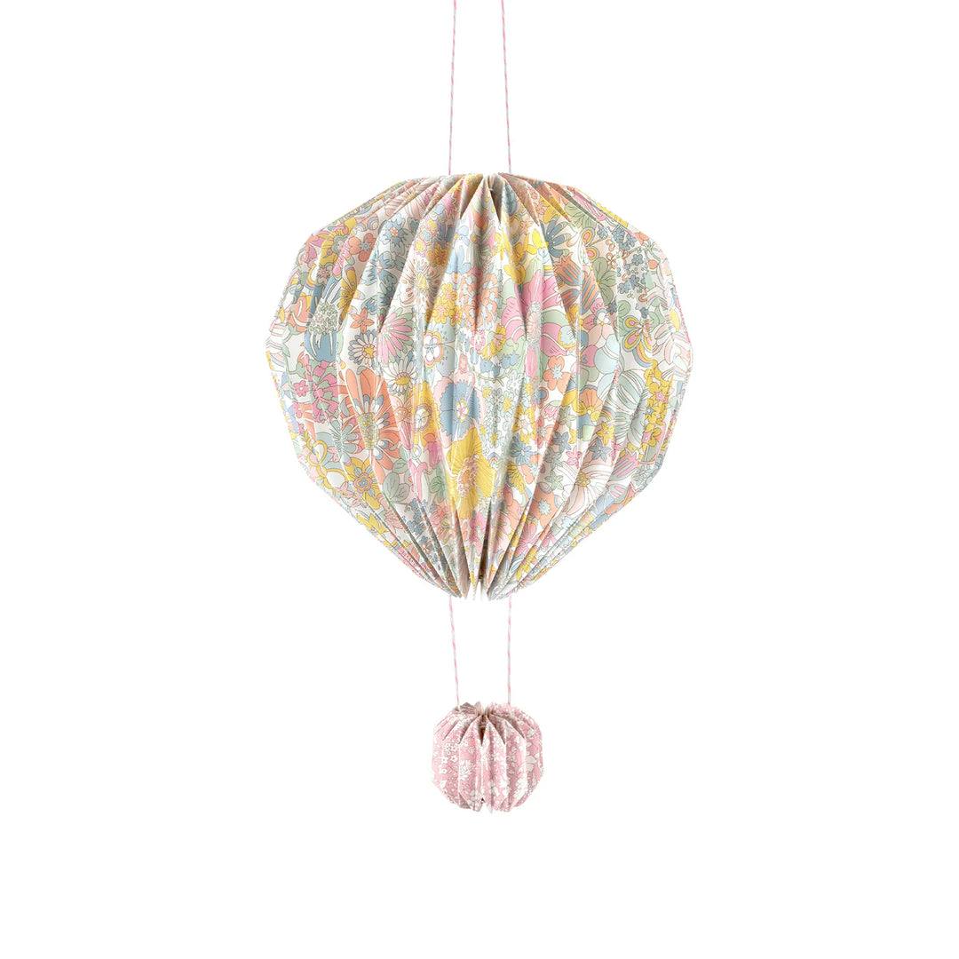 Liberty origami balloon decorations displayed in a collection showing the paper folded balloon shapes