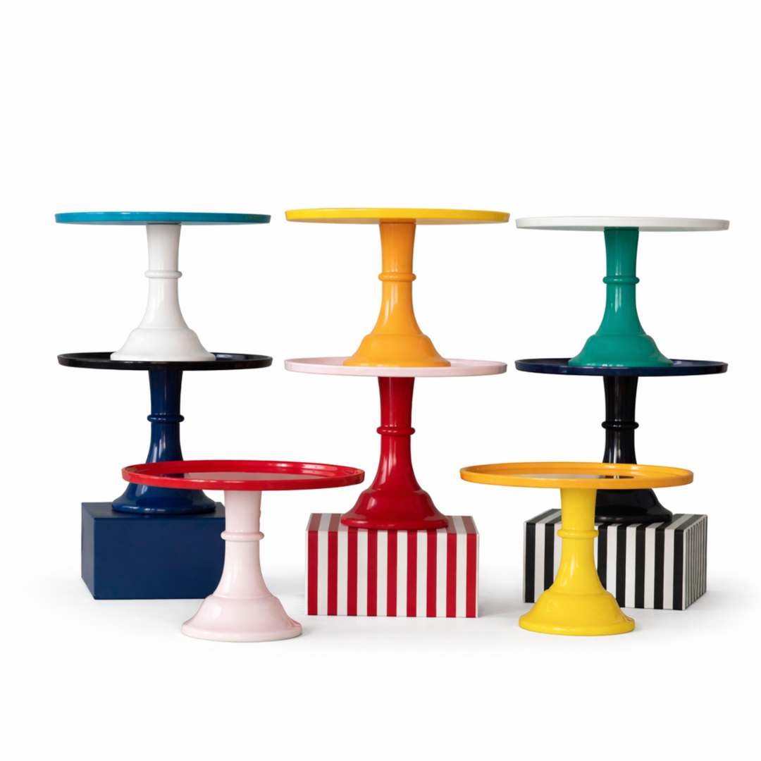 LARGE PETAL PINK PEDESTAL MELAMINE CAKE STAND Bonjour Fete Cake Stand LARGE PETAL PINK PEDESTAL MELAMINE CAKE STAND Bonjour Fete - Party Supplies