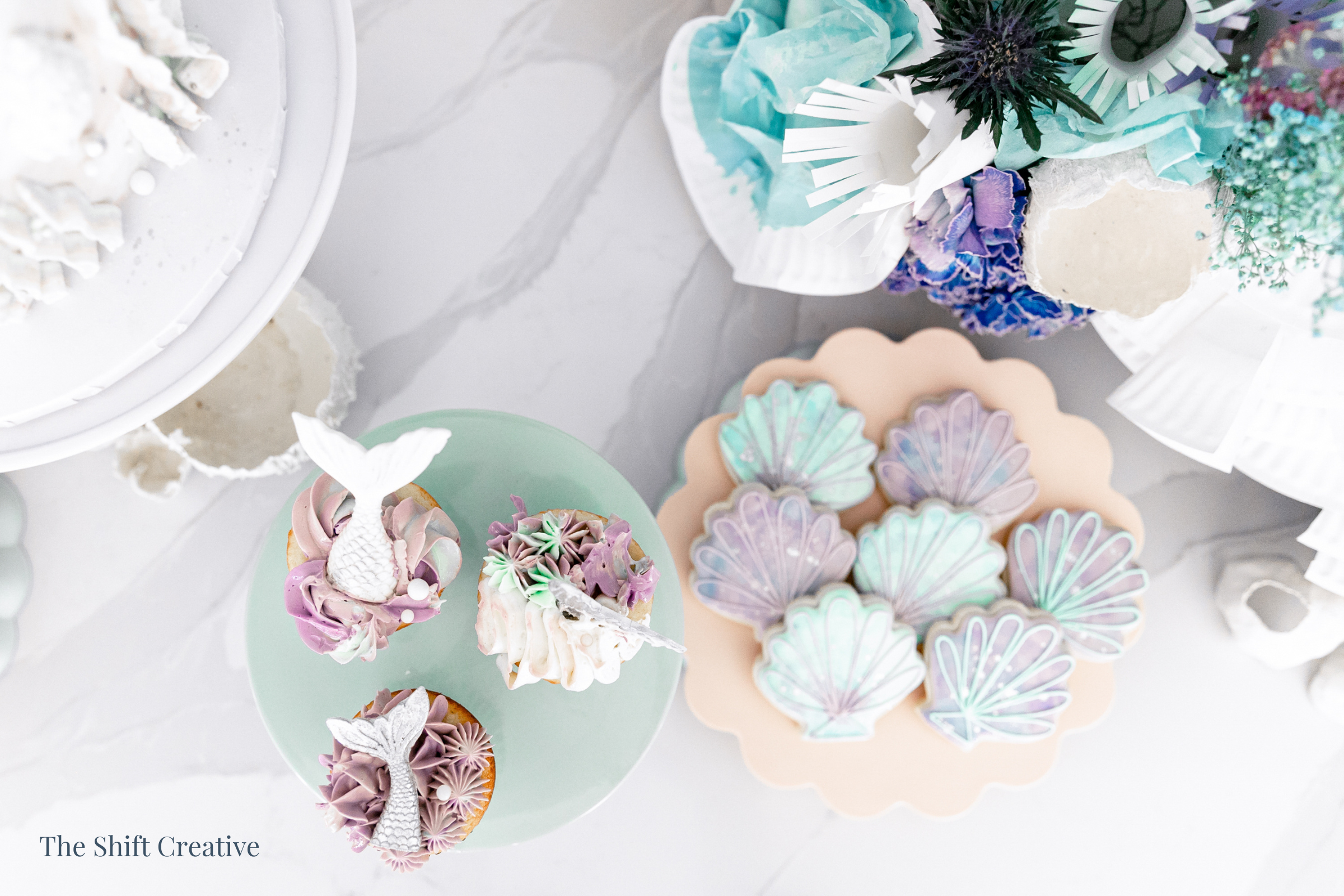 Mermaid party ideas for a girl's mermaid birthday party. 
