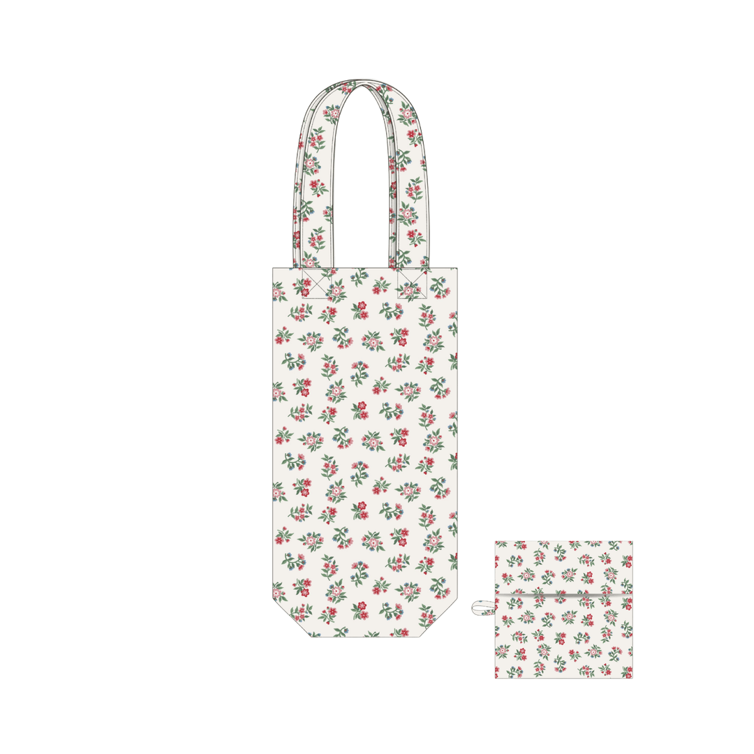 Mildred Floral Cream Wine Gift Bag