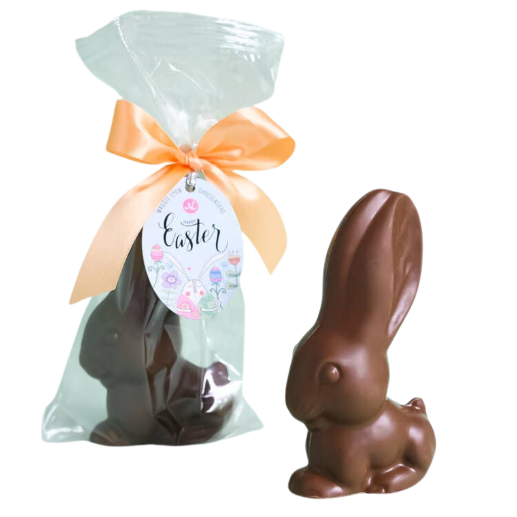 MILK CHOCOLATE EASTER BUNNY Maggie Lyon Chocolatiers Easter Candy Bonjour Fete - Party Supplies