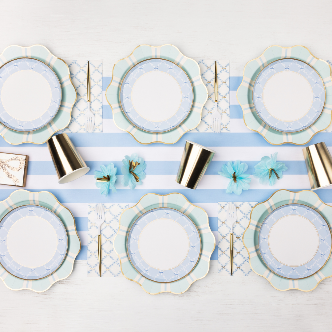 SKY BLUE TRELLIS GUEST TOWELS Bonjour Fete Napkins SKY BLUE TRELLIS GUEST TOWELS Bonjour Fete - Party Supplies