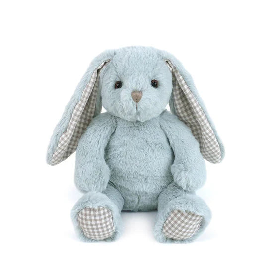 BLUE GINGHAM PLUSH BUNNY Mon Ami Easter Bunnies & Stuffed Animals BLUE GINGHAM PLUSH BUNNY Bonjour Fete - Party Supplies