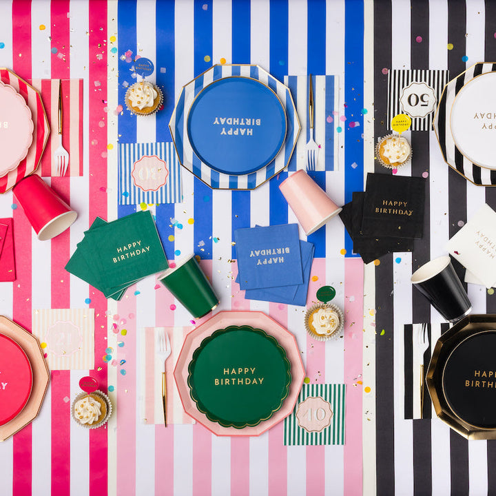 MULTICOLOR HAPPY BIRTHDAY CUPCAKE TOPPERS Bonjour Fete Cake Topper MULTICOLOR HAPPY BIRTHDAY CUPCAKE TOPPERS Bonjour Fete - Party Supplies