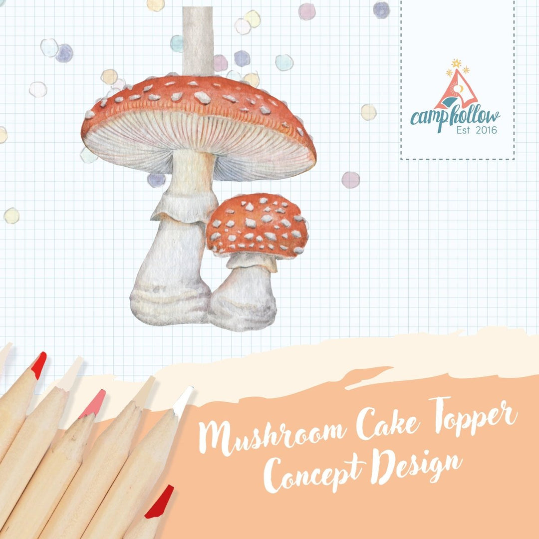 Mushroom Cake Topper Camp Hollow Cake Topper Mushroom Cake Topper Bonjour Fete - Party Supplies