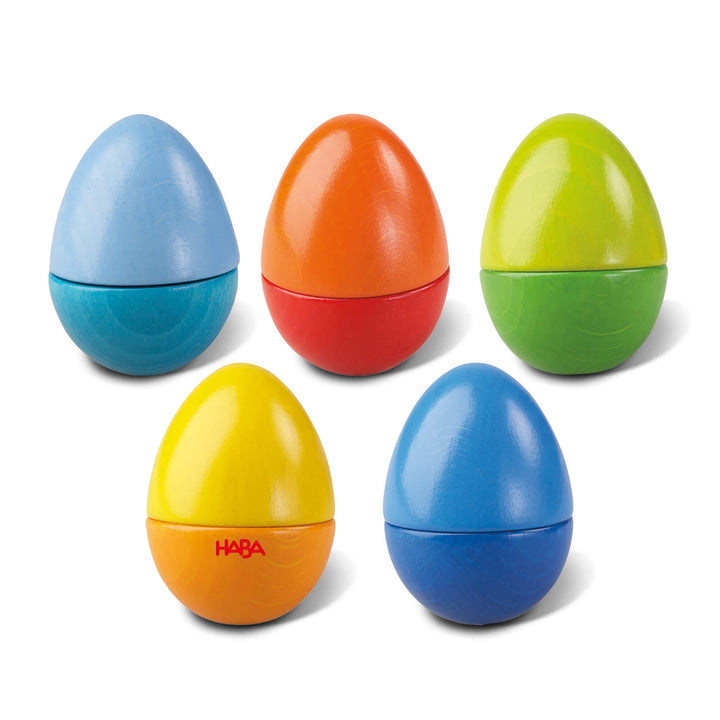 Fun with Sounds Wooden Eggs HABA USA Musical Fun with Sounds Wooden Eggs Bonjour Fete - Party Supplies