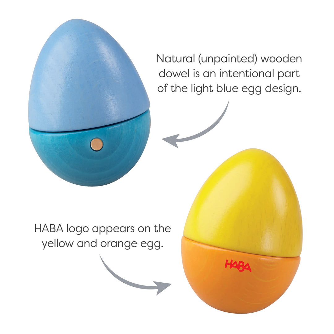 Fun with Sounds Wooden Eggs HABA USA Musical Fun with Sounds Wooden Eggs Bonjour Fete - Party Supplies