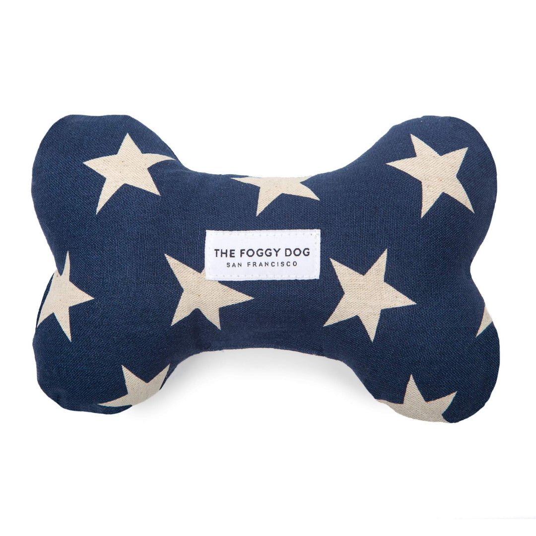 Navy Stars Dog Squeaky Toy - Bonjour Fête 