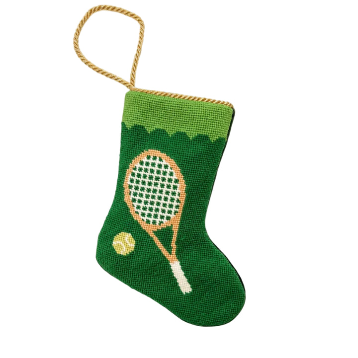 Grand Slam Tennis Racquets in Green Bauble Stockings Bauble Stockings Grand Slam Tennis Racquets in Green Bonjour Fete - Party Supplies