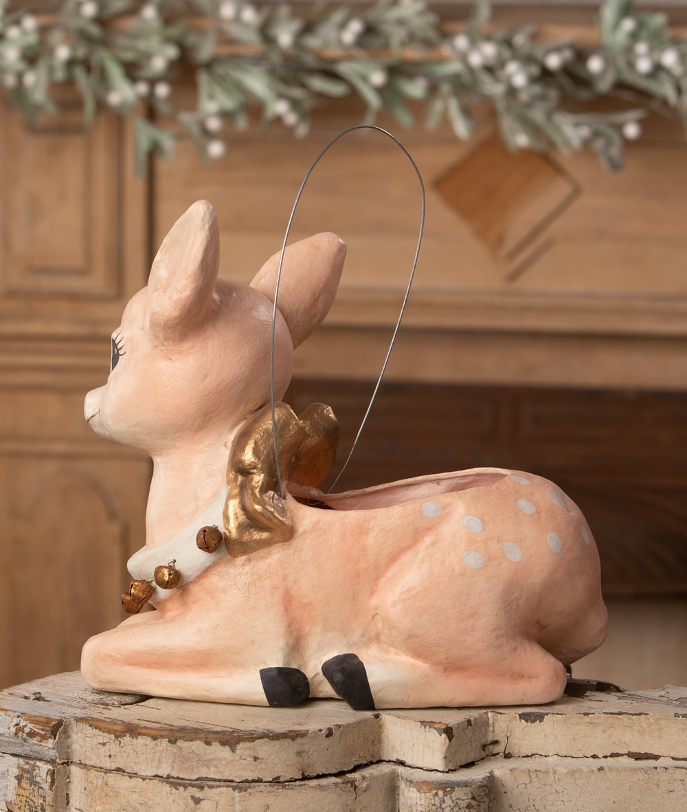 Pinky Reindeer Bucket Bethany Lowe Designs, Inc. Pinky Reindeer Bucket Bonjour Fete - Party Supplies