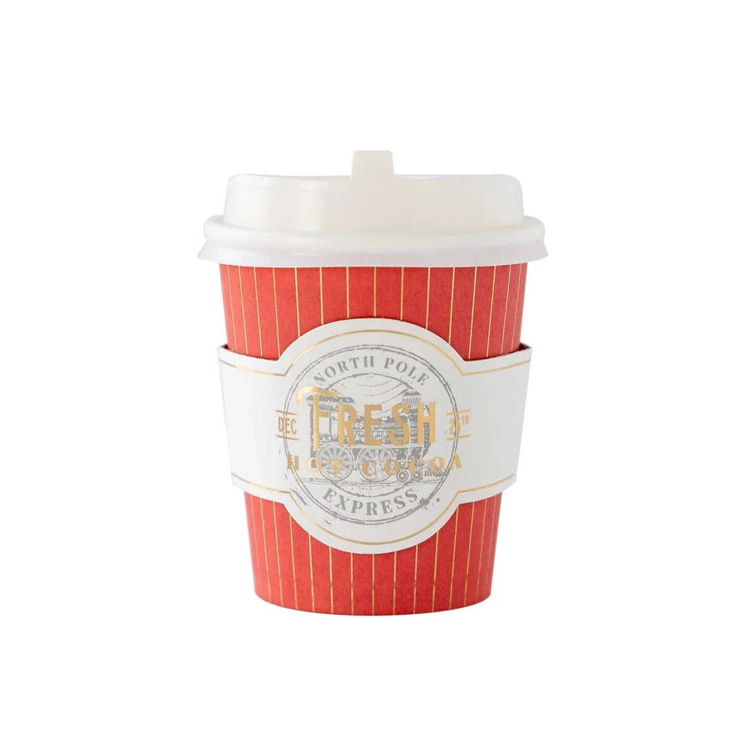 North Pole Express Coffee Cups Bonjour Fete Party Supplies Christmas Holiday Party Supplies