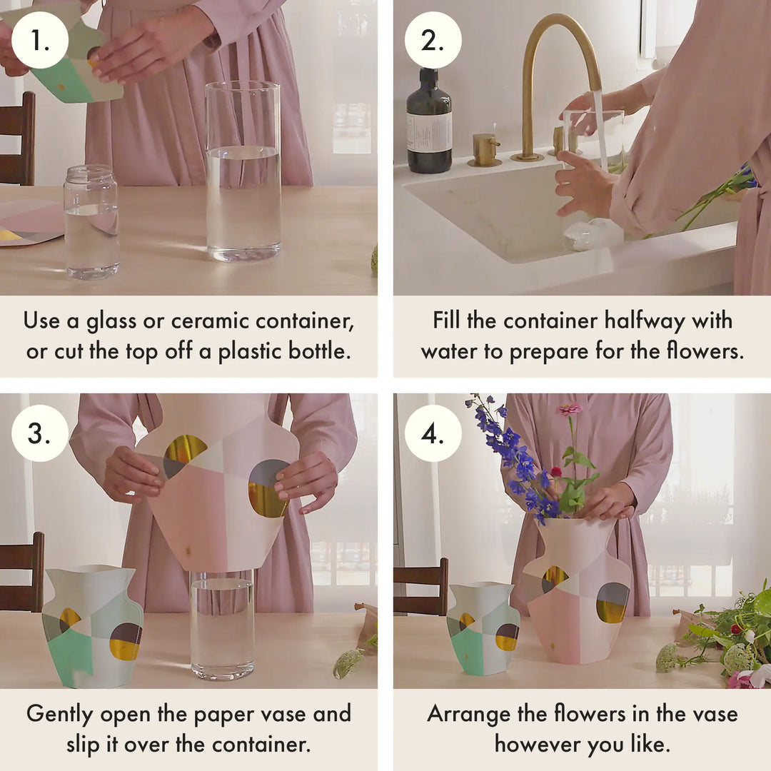 OCTAEVO Paper Vase Riviera Arch 54Celsius Paper Vases OCTAEVO Paper Vase Riviera Arch Bonjour Fete - Party Supplies
