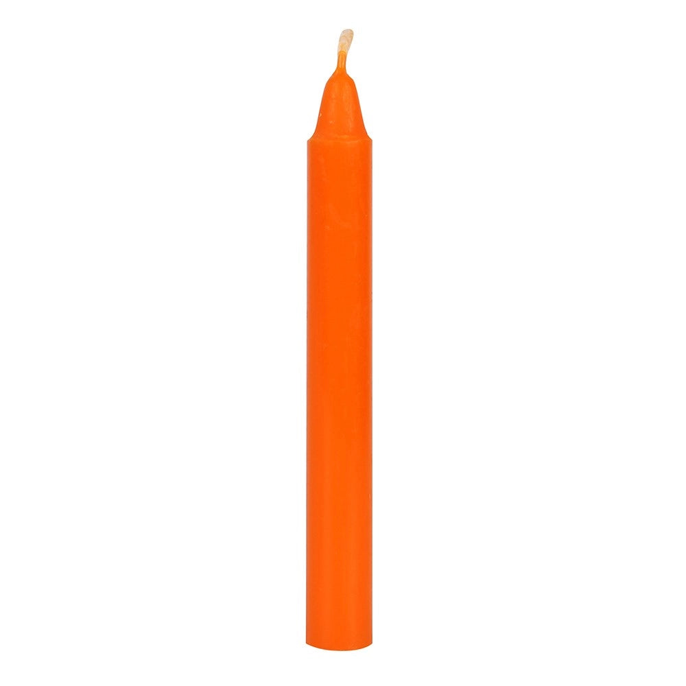 ORANGE ‘CONFIDENCE’ MAGIC SPELL CANDLES - SET OF 12 Something Different Wholesale Halloween Home Decor Bonjour Fete - Party Supplies