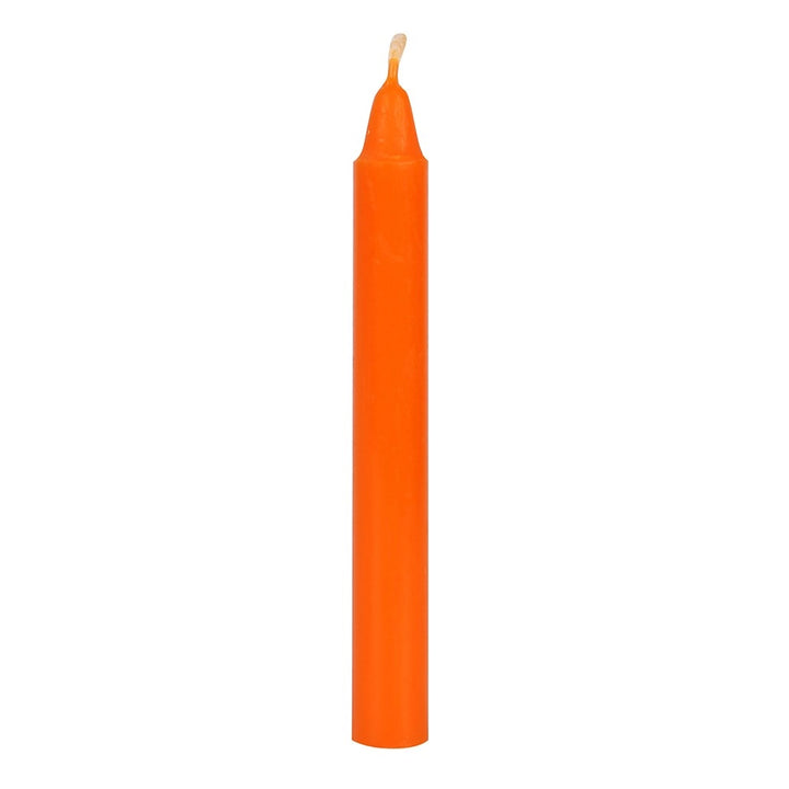 ORANGE ‘CONFIDENCE’ MAGIC SPELL CANDLES - SET OF 12 Something Different Wholesale Halloween Home Decor Bonjour Fete - Party Supplies