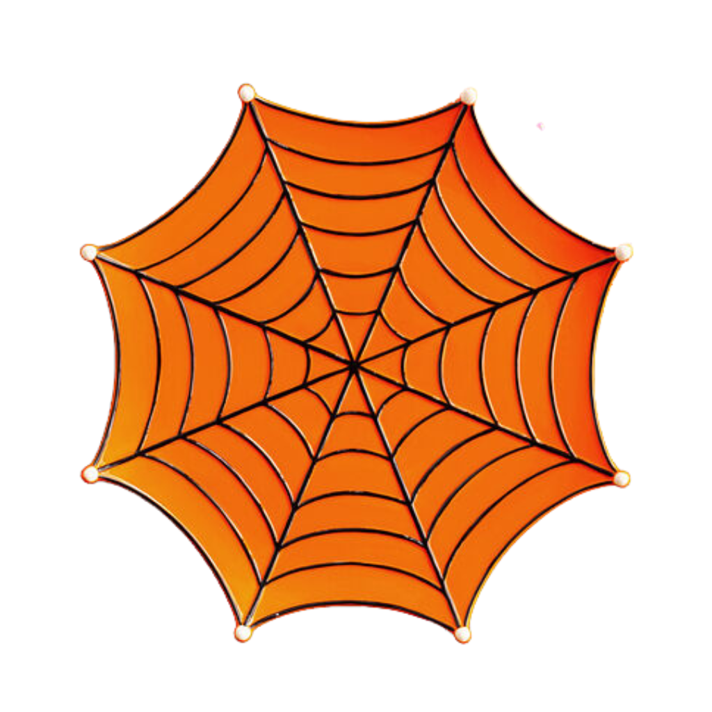 Orange Spider Web Tray Bonjour Fete Party Supplies Halloween Party Supplies