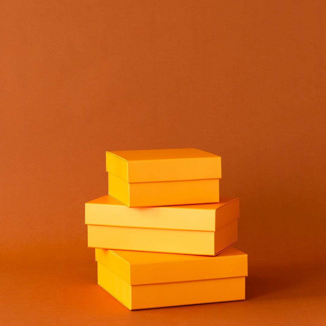 ORANGE DISPLAY BOX RISERS - Bonjour Fête 