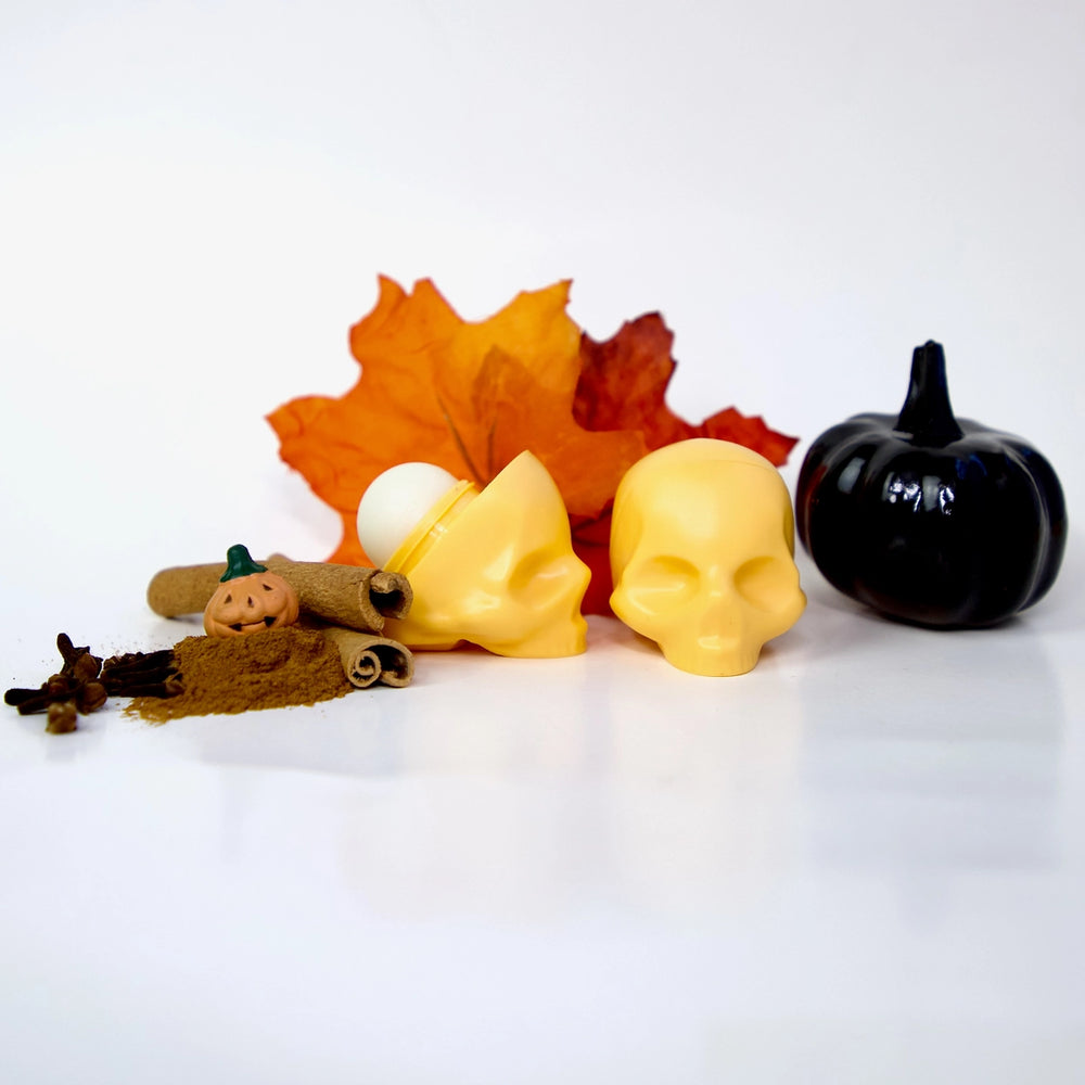 ORANGE SKULL LIP BALM Rebels Refinery Halloween Favors ORANGE SKULL LIP BALM Bonjour Fete - Party Supplies