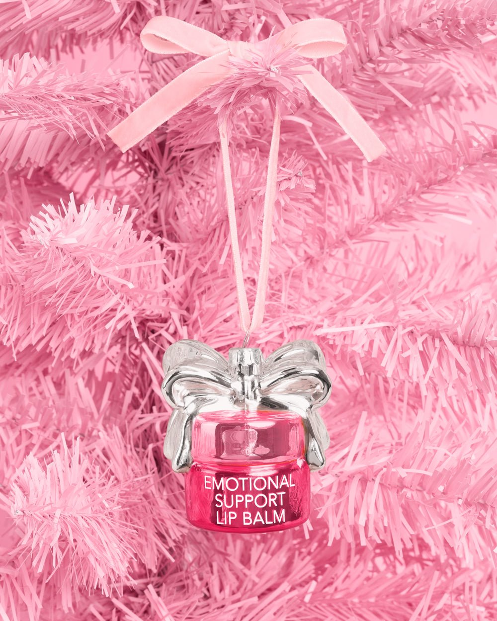 Emotional Support Lip Balm Glass Ornament