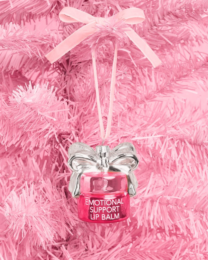 Emotional Support Lip Balm Glass Ornament
