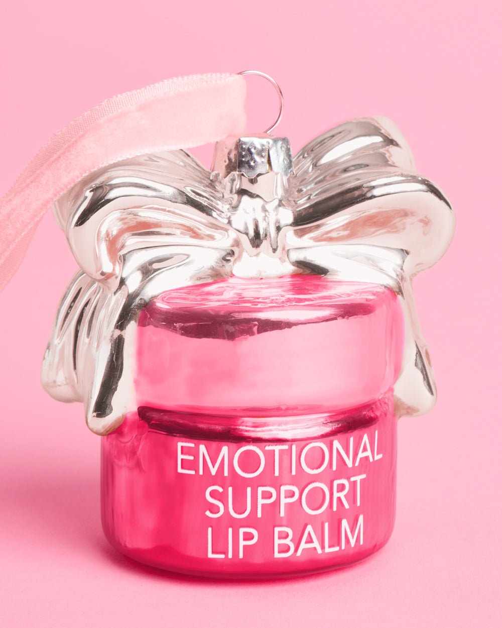 Emotional Support Lip Balm Glass Ornament