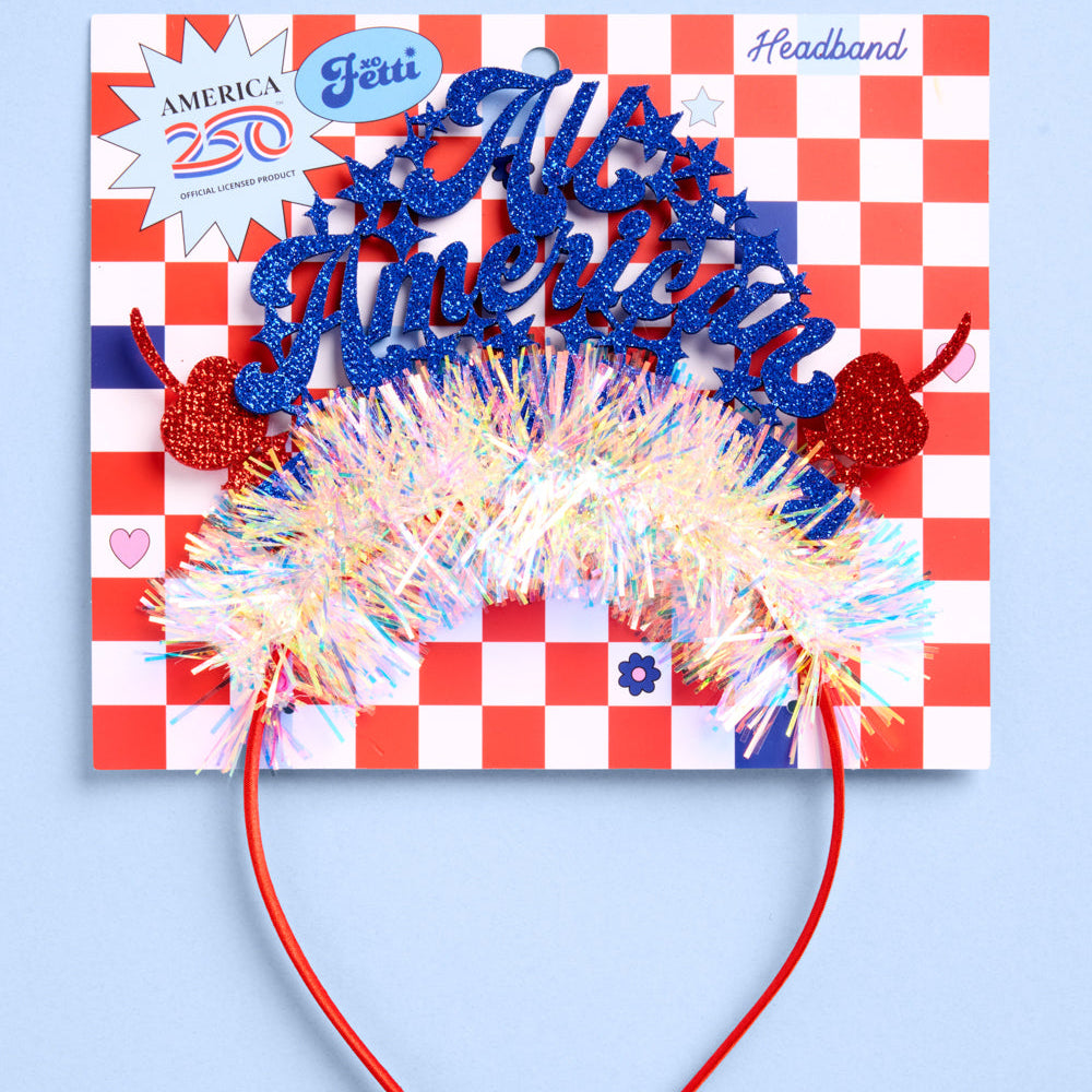 All American Headband - patriotic hair accessory xo, Fetti party headband All American Headband - patriotic hair accessory Bonjour Fete - Party Supplies