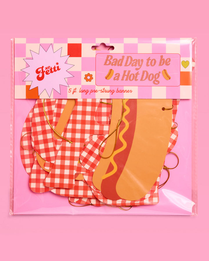 Hot Dog Banner - printed paper banner xo, Fetti Banners Hot Dog Banner - printed paper banner Bonjour Fete - Party Supplies