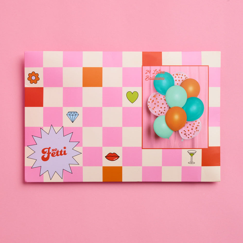 Showgirl Balloons - 24 latex balloons xo, Fetti balloons Showgirl Balloons - 24 latex balloons Bonjour Fete - Party Supplies