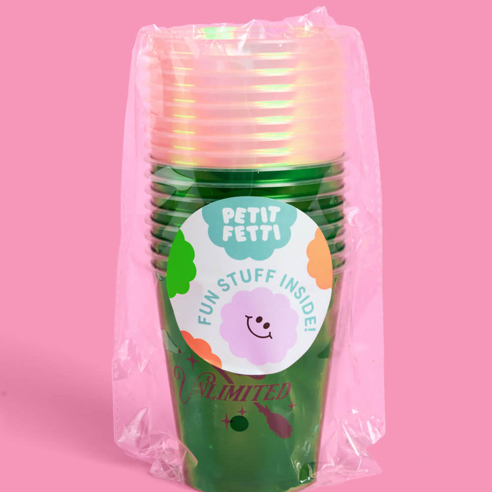 Emerald City Cups - 16 plastic cups xo, Fetti xo, Fetti Collective Emerald City Cups - 16 plastic cups Bonjour Fete - Party Supplies