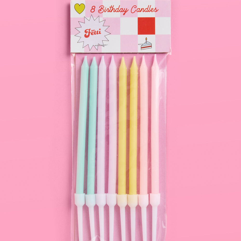 Pastel Skinny Birthday Candles