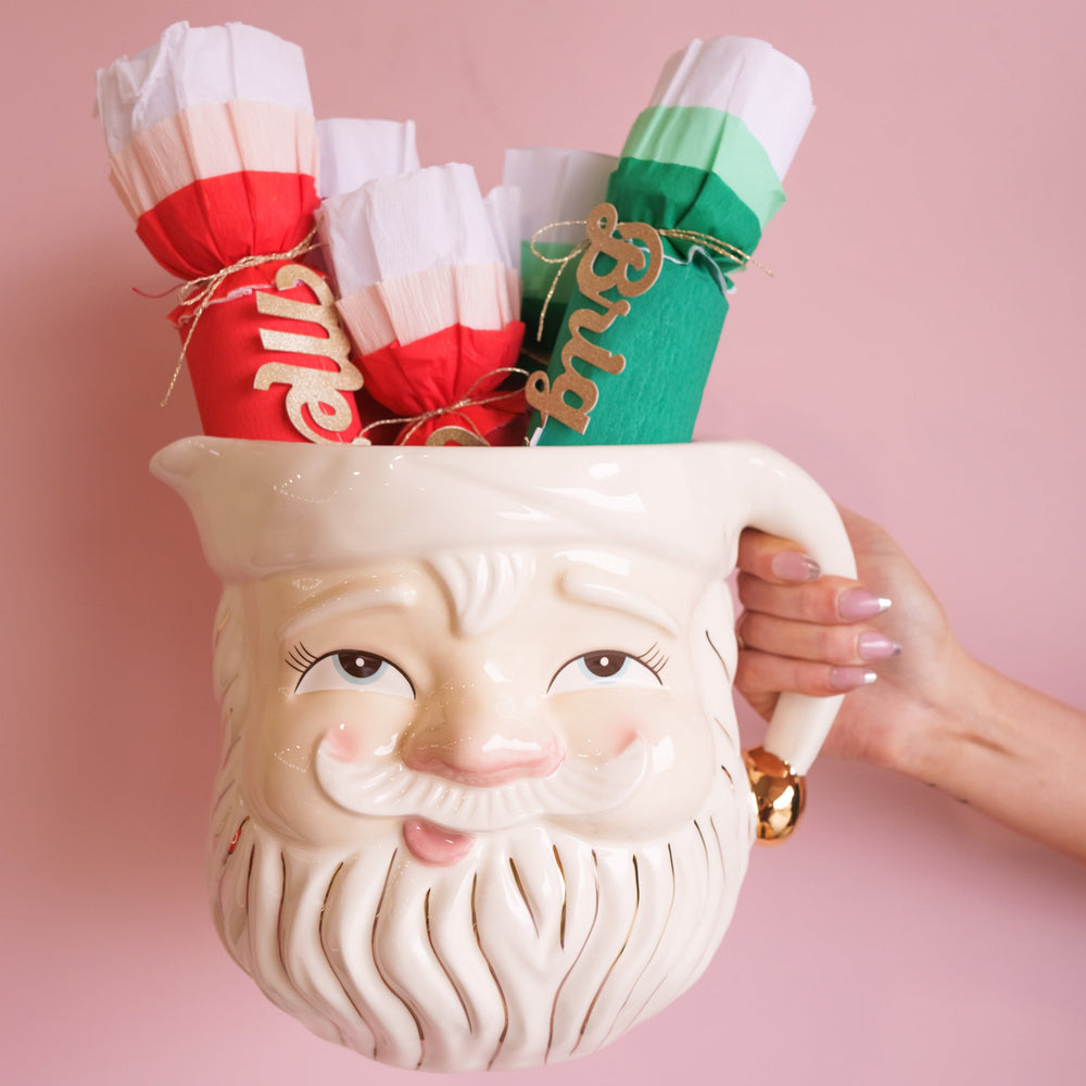 RED & GREEN CHRISTMAS CREPE CRACKERS Meri Meri Bonjour Fete - Party Supplies