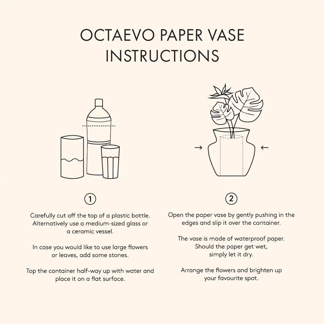 Octaevo Paper Vase Swan 54Celsius Paper Vases Octaevo Paper Vase Swan Bonjour Fete - Party Supplies