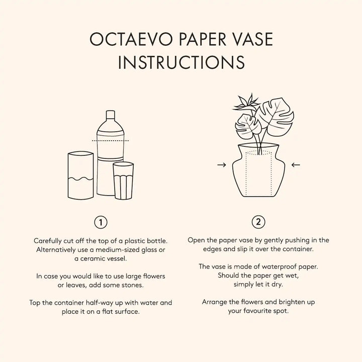 Octaevo Paper Vase Swan 54Celsius Paper Vases Octaevo Paper Vase Swan Bonjour Fete - Party Supplies
