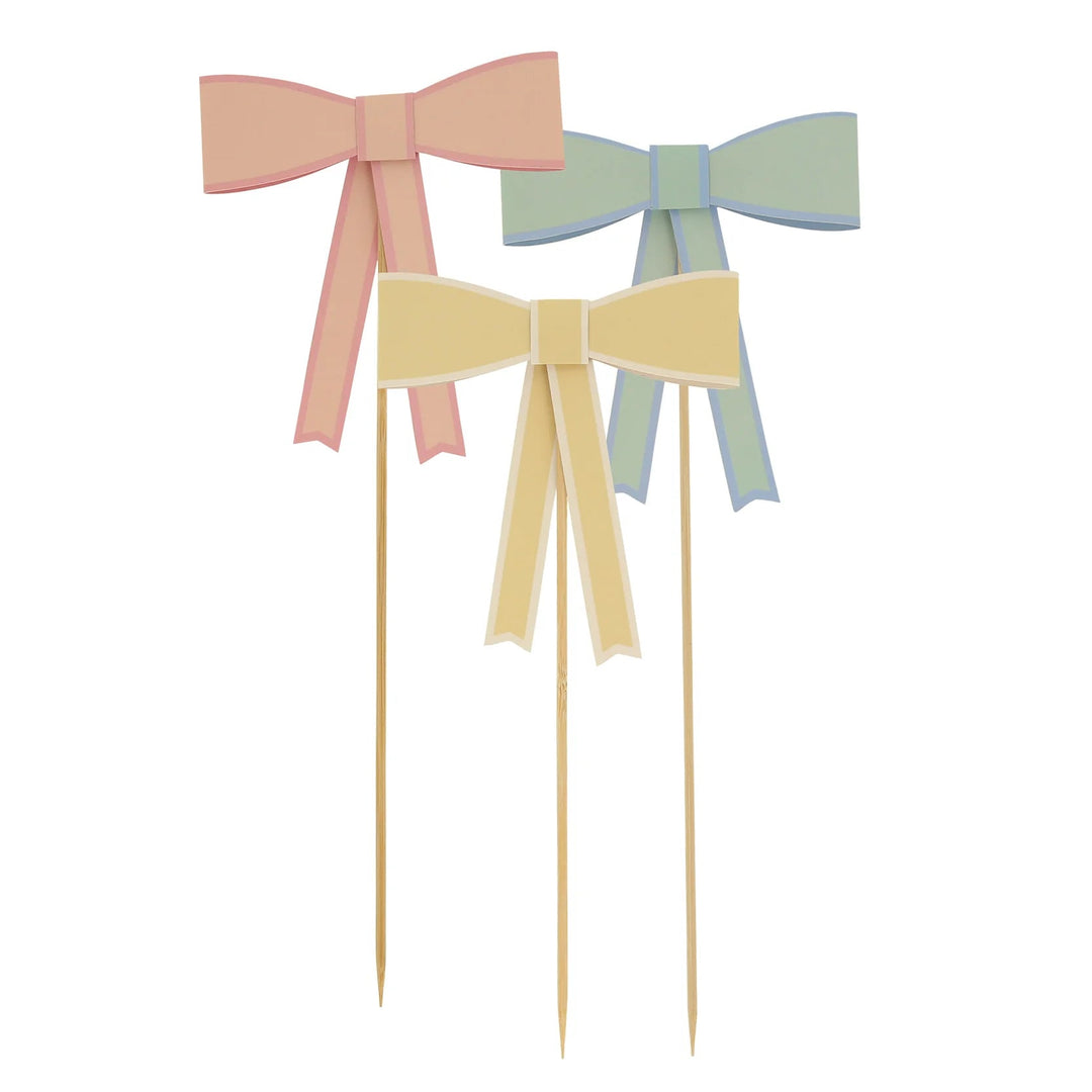 Pastel Bow Cake Toppers Bonjour Fete Party Supplies Easter Party Supplies