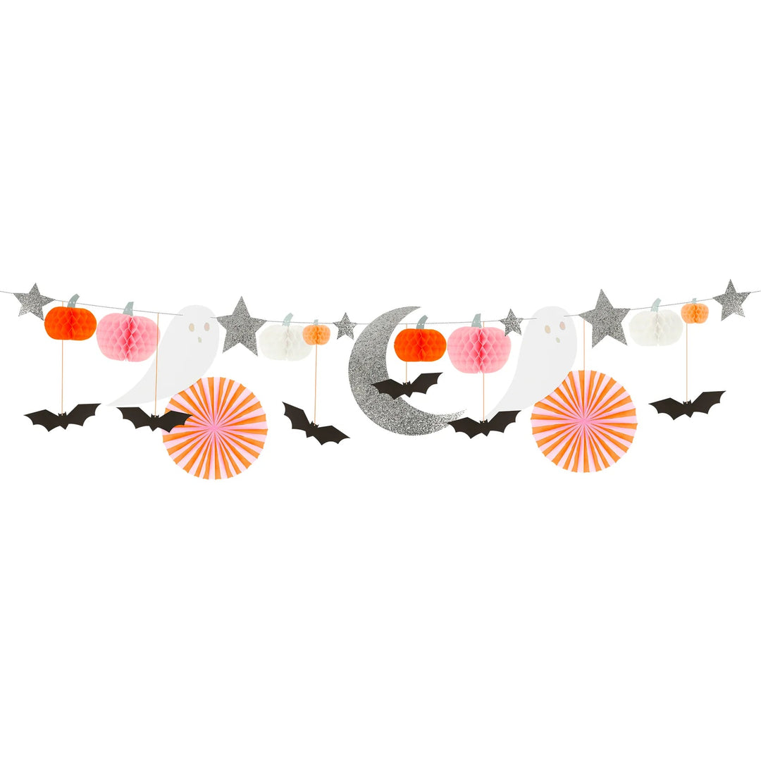 PASTEL HALLOWEEN HONEYCOMB GARLAND Meri Meri Bonjour Fete - Pastel Halloween Party Supplies