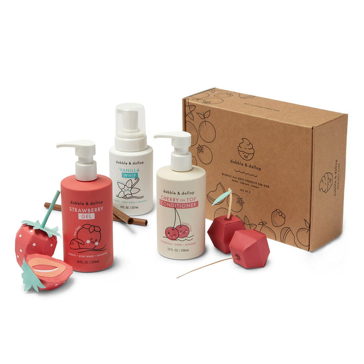 Dabble & Dollop Cherry Berry Conditioner & Bath Bundle Dabble & Dollop Bundles Dabble & Dollop Cherry Berry Conditioner & Bath Bundle Bonjour Fete - Party Supplies