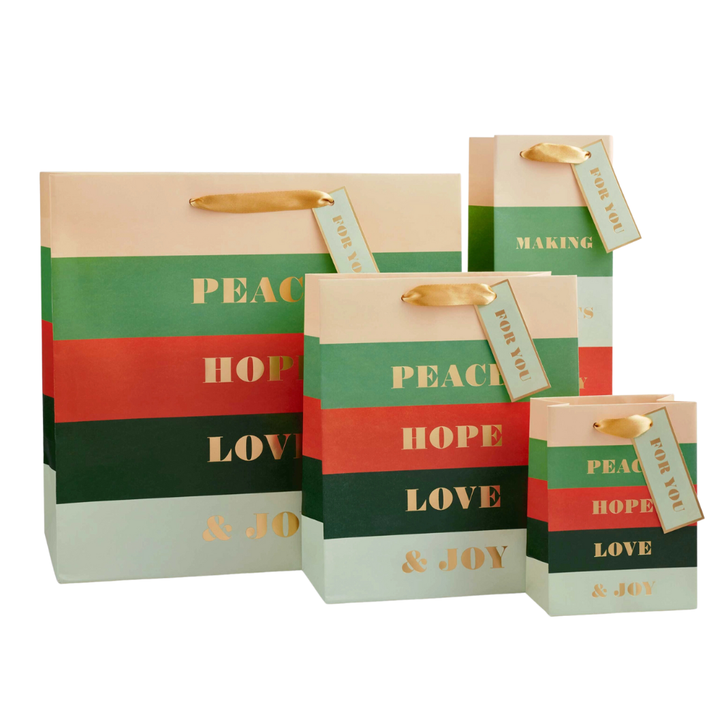 PEACE AND JOY GIFT BAGS Rifle Paper Co Gift Bag Bonjour Fete - Party Supplies