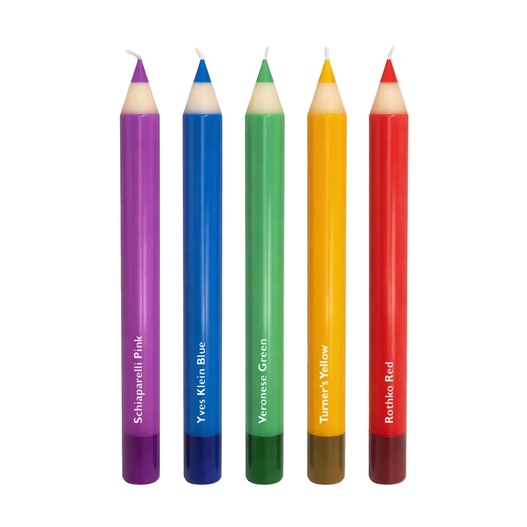 Pencil Taper Candles – Multicolor (5 pack) - Bonjour Fête 