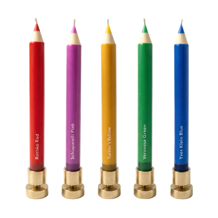 Pencil Taper Candles – Multicolor (5 pack) - Bonjour Fête 