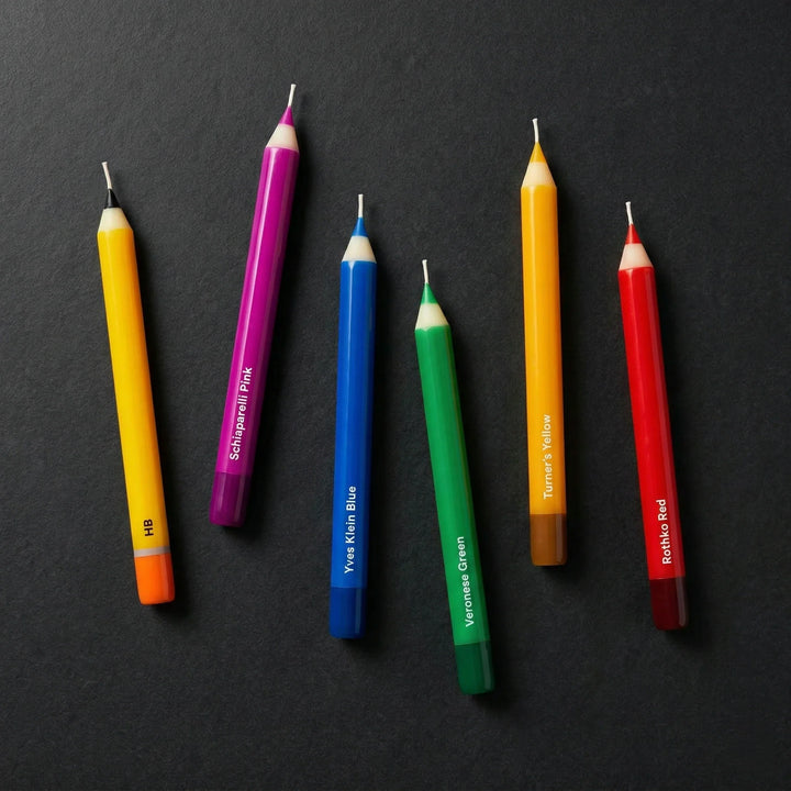 Pencil Taper Candles – Multicolor (5 pack) - Bonjour Fête 