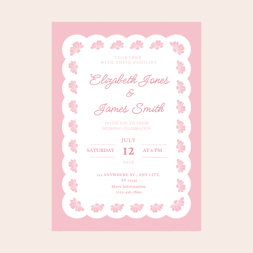 PETAL PINK LACY FLORAL DIGITAL PARTY INVITATION DOWNLOAD Bonjour Fête PETAL PINK LACY FLORAL DIGITAL PARTY INVITATION DOWNLOAD Bonjour Fete - Party Supplies