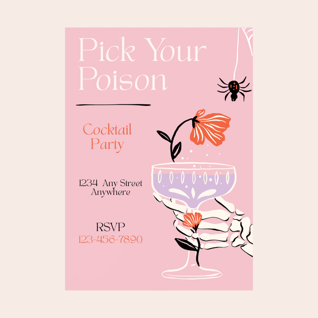 PICK YOUR POISON DIGITAL PARTY INVITATION DOWNLOAD Bonjour Fête PICK YOUR POISON DIGITAL PARTY INVITATION DOWNLOAD Bonjour Fete - Party Supplies