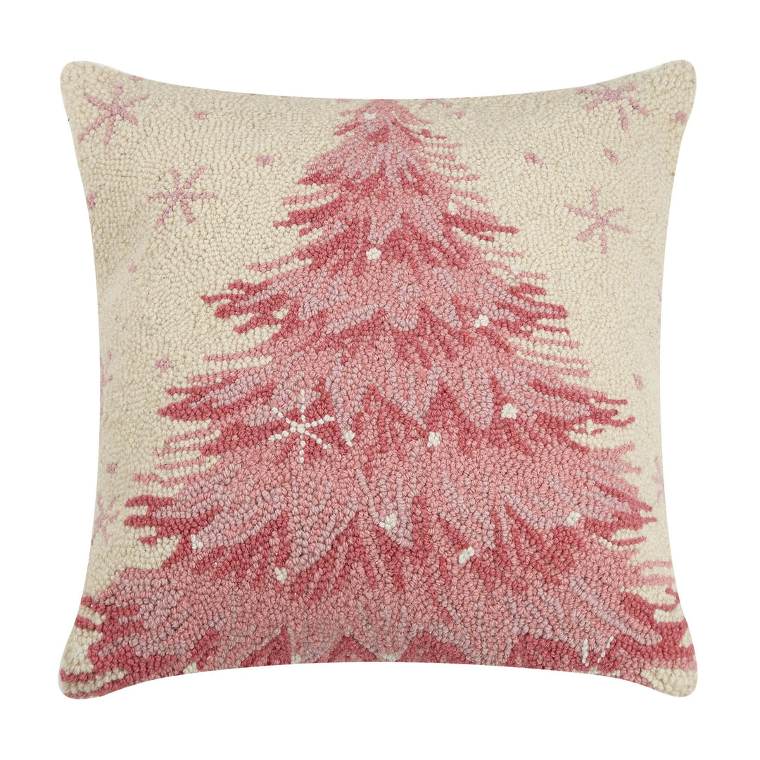 PINK CHRISTMAS TREE HOOK PILLOW Peking Handicraft Christmas Holiday Kitchen & Entertaining Bonjour Fete - Party Supplies