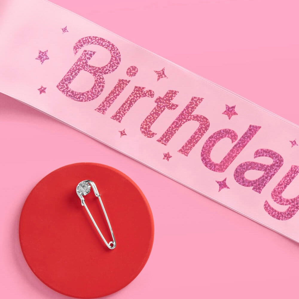 Pink Birthday Girl Sash Bonjour Fete Party Supplies Party Hats and Sashes