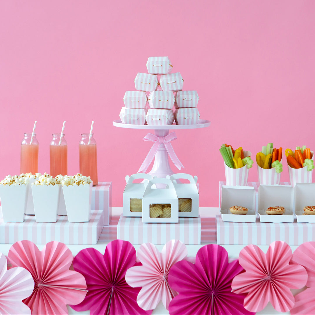 Pink Striped Riser for Desserts- Bonjour Fete Party Supplies