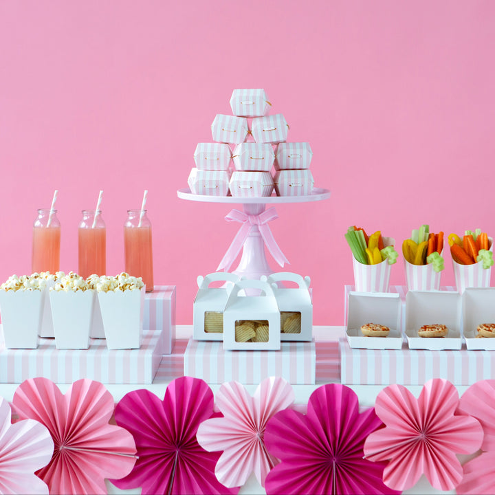 Pink Striped Riser for Desserts- Bonjour Fete Party Supplies