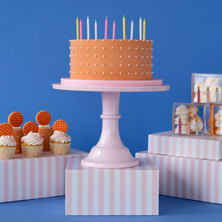 Pink Striped Riser for Desserts- Bonjour Fete Party Supplies